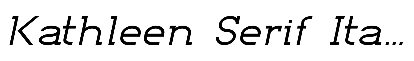 Kathleen Serif Italic